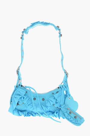 Solid-Color Fabric Shoulder Bag LE CAGOLE with Ruffles
