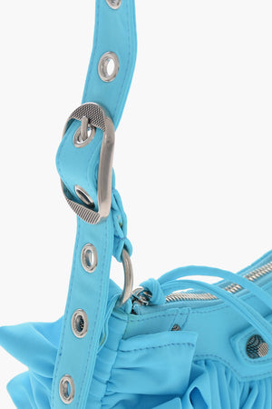 Solid-Color Fabric Shoulder Bag LE CAGOLE with Ruffles