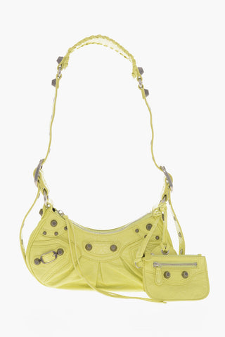 Borsa a Spalla LE CAGOLE in Pelle con Finiture Argento Anticato