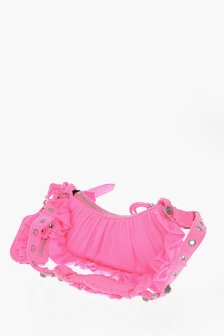 Solid-Color Fabric Shoulder Bag LE CAGOLE with Ruffles