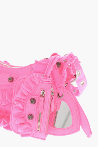 Solid-Color Fabric Shoulder Bag LE CAGOLE with Ruffles