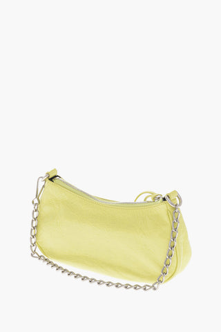 Leather Craquelé-Effect Shoulder Bag LE CAGOLE MINI with Metal Details