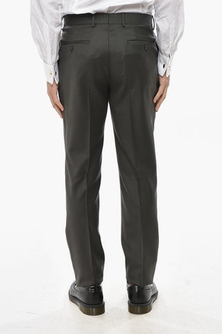 CC COLLECTION Two-Button Virgin Wool Suit with Peak Lapel
