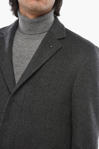CC COLLECTION Cappotto in Lana Vergine Foderato con Abbottonatura a Scomparsa