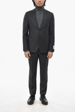 CC COLLECTION Zweiknopf-Blazer aus reiner Schurwolle mit zwei Rückenschlitzen