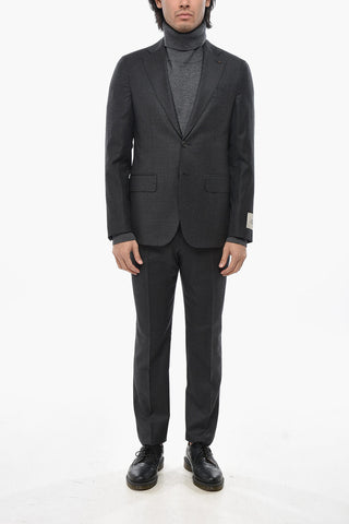 CC COLLECTION Two-Button Virgin Wool Blazer with Two Vents