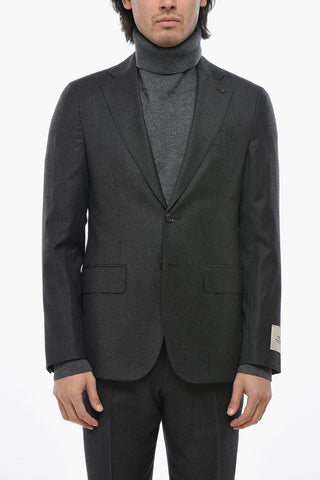 CC COLLECTION Two-Button Virgin Wool Blazer with Two Vents