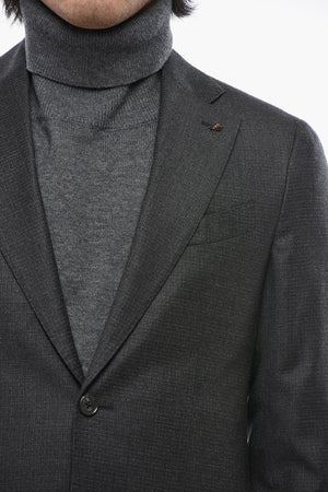 CC COLLECTION Zweiknopf-Blazer aus reiner Schurwolle mit zwei Rückenschlitzen