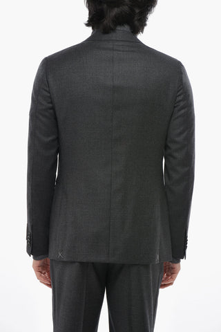 CC COLLECTION Two-Button Virgin Wool Blazer with Two Vents