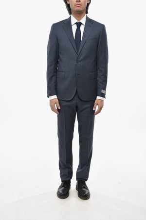 Virgin Wool Single-Breasted Suit with Classic Notch Lapel