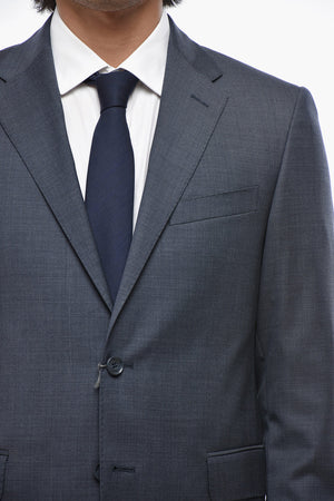 Virgin Wool Single-Breasted Suit with Classic Notch Lapel