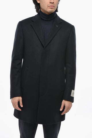 CC COLLECTION 안감 있는 순모 코트, 트임 하나