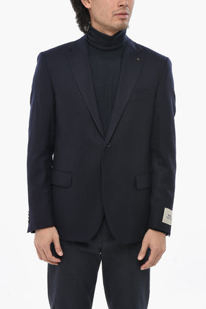 CC COLLECTION 2-Knopf-Blazer aus Schurwolle in Uni mit Pattentaschen