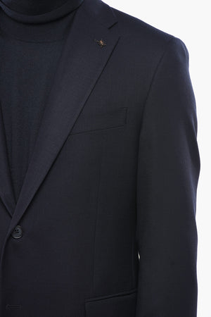 CC COLLECTION 2-Knopf-Blazer aus Schurwolle in Uni mit Pattentaschen