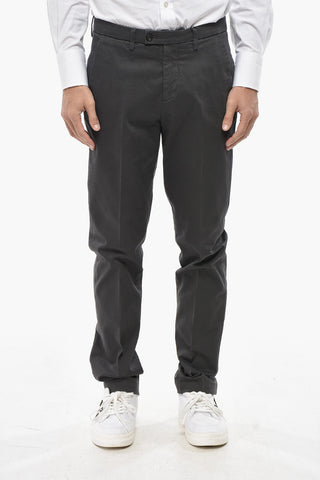 Pantaloni Chino in Cotone Twill con Passanti