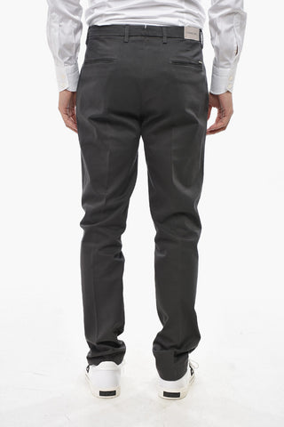 Pantaloni Chino in Cotone Twill con Passanti
