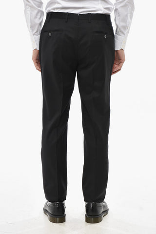 Pantaloni 4 Tasche in Lana Vergine con Passanti