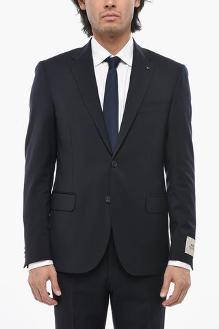 CC COLLECTION 2-Knopf-Anzug im Chalk-Stripe mit zwei Schlitzen und klassischem Revers