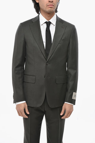 CC COLLECTION Zweiknopf-Anzug aus Schurwolle mit spitzem Revers