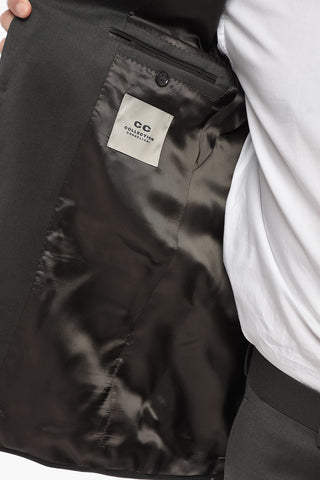 CC COLLECTION Zweiknopf-Anzug aus Schurwolle mit spitzem Revers