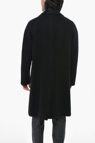 CC COLLECTION Einreihiger Mantel aus Schurwollmischung einfarbig