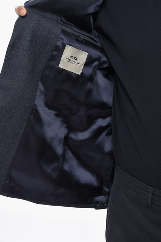 CC COLLECTION Two-Button Virgin Wool Blazer with Two Vents