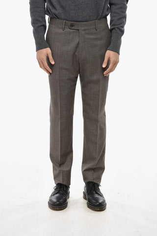 CC COLLECTION Zweiknopf-Anzug aus Schurwolle mit aufgesetzten Taschen und geschwungenem Saum