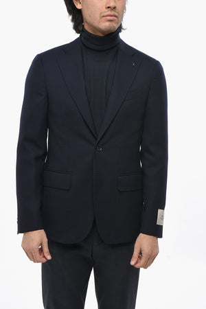 CC COLLECTION 투 버튼 순모 재킷 양쪽 트임
