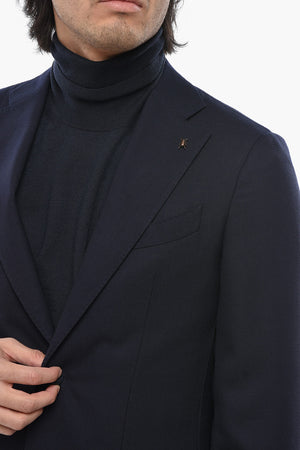 CC COLLECTION 투 버튼 순모 재킷 양쪽 트임