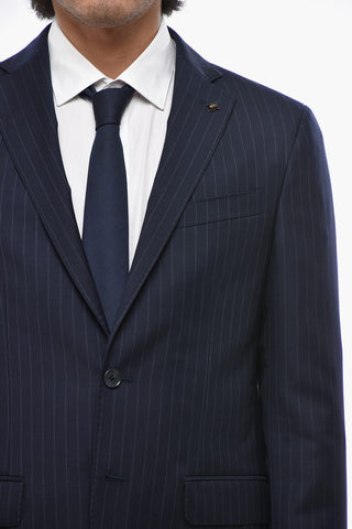 CC COLLECTION 버진 울 핀스트라이프 수트 플랩 포켓