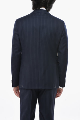 CC COLLECTION 버진 울 핀스트라이프 수트 플랩 포켓