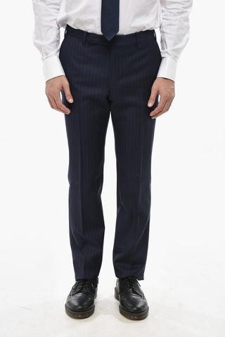 CC COLLECTION 버진 울 핀스트라이프 수트 플랩 포켓