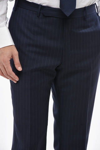 CC COLLECTION 버진 울 핀스트라이프 수트 플랩 포켓