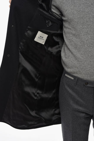CC COLLECTION Einreihiger Mantel aus Schurwolle einfarbig