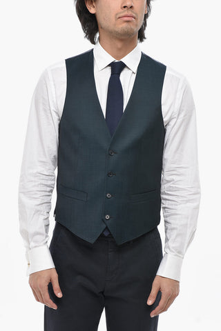 Virgin Wool Solid-Color Waistcoat