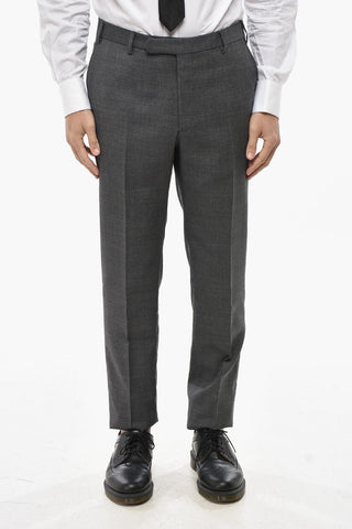 디스트릭트 체크 버진 울 2버튼 정장 클래식 라펠