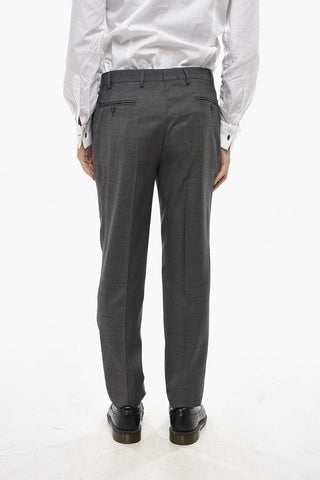 디스트릭트 체크 버진 울 2버튼 정장 클래식 라펠