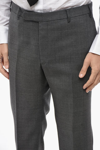 디스트릭트 체크 버진 울 2버튼 정장 클래식 라펠