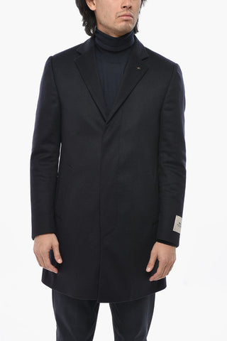 CC COLLECTION Wool and Cashmere Lined Coat with Classic Notch Lapel