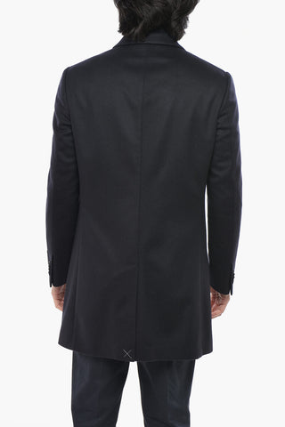 CC COLLECTION Wool and Cashmere Lined Coat with Classic Notch Lapel