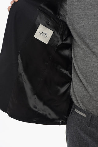 CC COLLECTION Giacca in Lana Vergine Due Spacchi Revers Classico