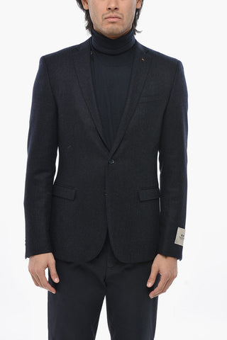 CC COLLECTION Giacca a 2 Bottoni In Lana Vergine e Cashmere Foderata