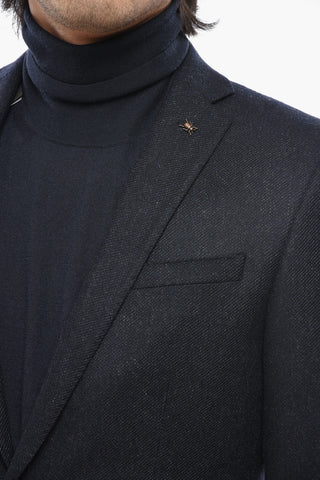 CC COLLECTION Giacca a 2 Bottoni In Lana Vergine e Cashmere Foderata