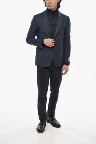 CC COLLECTION Zweiknopf-Jacke aus Schurwolle mit abnehmbarem Brustteil