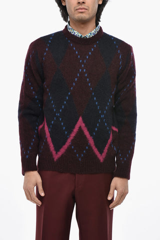 Maglia Girocollo con Motivo Argyle