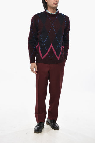 Maglia Girocollo con Motivo Argyle
