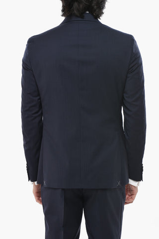 CC COLLECTION Virgin Wool Two-Vent Suit with Classic Notch Lapel
