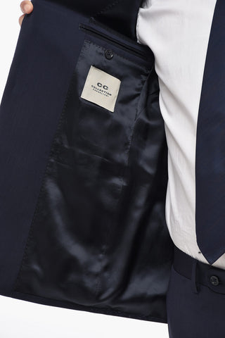CC COLLECTION Virgin Wool Two-Vent Suit with Classic Notch Lapel