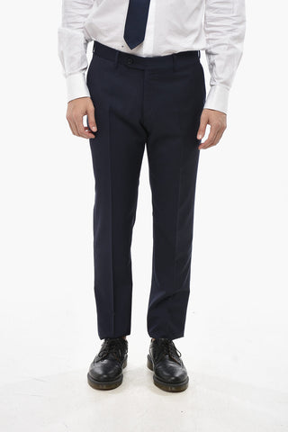 CC COLLECTION Virgin Wool Two-Vent Suit with Classic Notch Lapel