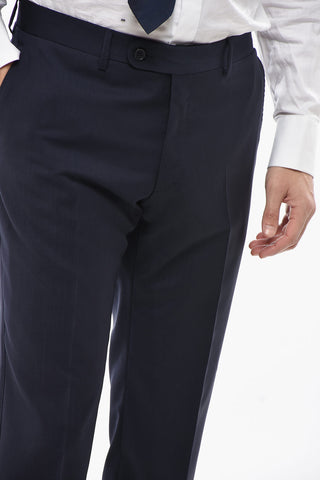 CC COLLECTION Virgin Wool Two-Vent Suit with Classic Notch Lapel
